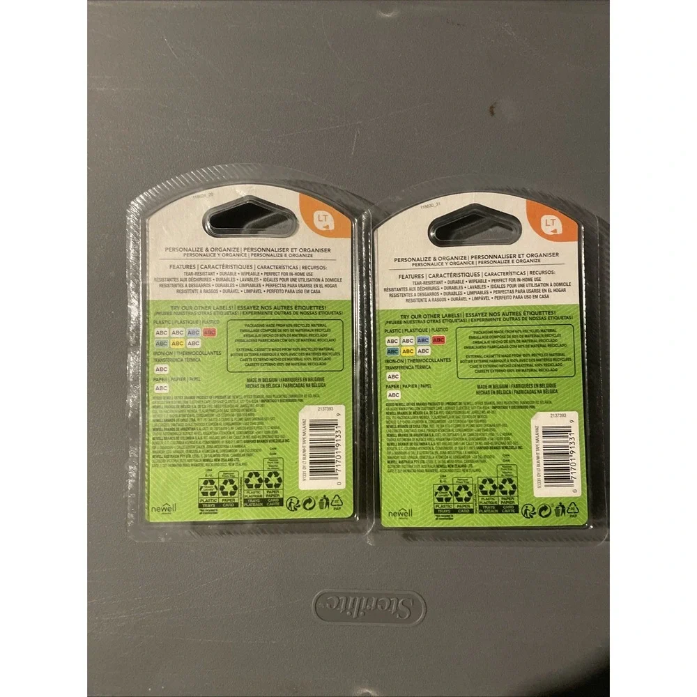 Genuine Dymo 91331 LetraTag White Plastic Labels 1/2